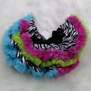 NWT Boutique zebra print newborn pettiskirt
